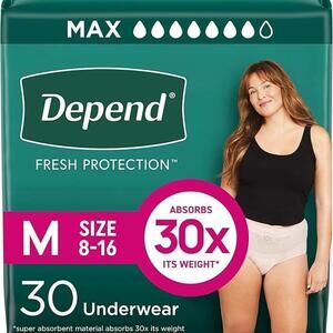 **SOLD** Depend Fresh Protection Adult Incontinence & Postpartum Bla